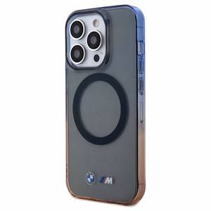 BMW Gradient Bumper Magnētiskais viedtālruņa apvalks iPhone 15 Pro Max - pelēks