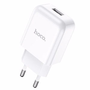Lādētājs Hoco USB A 2A 10W + kabelis USB A uz USB C N2 balts