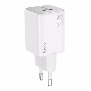 Lādētājs Hoco USB A + USB C QC3.0 PD 3A 20W N41 balts
