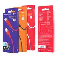 USB kabelis Borofone BX30 Type-C 1.0m silikona melns