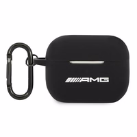 AMG AMAPRBK AIRPODS PRO MACIŅŠ MELNS/MELNS SILIKONA BIG LOGO