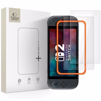 Tech-Protect Easy Set+ 2 gabalu rūdītā stikla komplekts Nintendo Switch 2 - caurspīdīgs