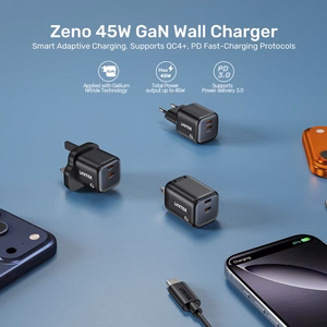 Unitek GaN tīkla lādētājs 45W 2x USB-C PD 3.0 QC