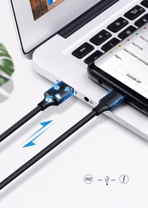 Ugreen US287 60115 USB-A / USB-C 2A kabelis 0.5m - melns