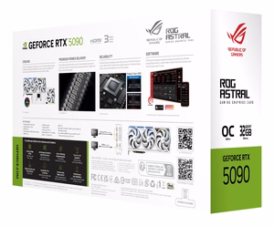 ASUS ROG Astral - -RTX5090-O32G-Balts NVIDIA GeForce RTX 5090 32 GB GDDR7