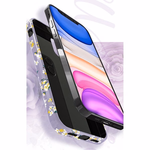 Kingxbar Blossom apvalks dekorēts ar oriģināliem Swarovski kristāliem iPhone 12 mini daudzkrāsains (Lilija)