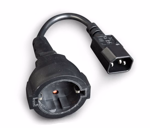 Gembird PC-SFC14M-01 barošanas adapteris IEC320 C14 -> SCHUKO (F) uz 15 cm kabeļa