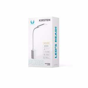 Desk LED Lampa 6W with clip PURE FLB-10 KIRSTEN balts Forever Light