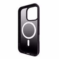 Puro krāsu pārejas MagSafe silikona apvalks iPhone 16 Pro Max viedtālrunim – melnā krāsā