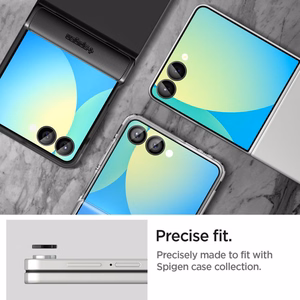 Spigen Optik Pro HD Glas.TR EZ Fit 2 komplekts Kameras aizsargs Samsung Galaxy Z Flip 7 - melns