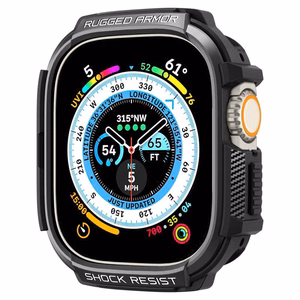 Spigen Rugged Armor maciņš Apple Watch Ultra 49 mm, matēti melns