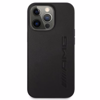 AMG Ādas karstspiedes viedtālruņa apvalks iPhone 13 Pro / 13 6.1" - melns