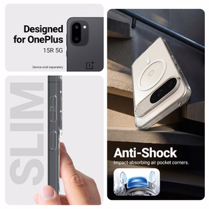 Crong Hybrid Clear Magnetic MagSafe vāciņš ierīcei OnePlus 15R, caurspīdīgs