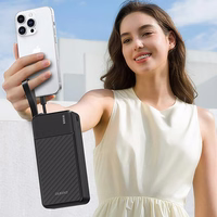 Dudao K11 Max 30000mAh portatīvais lādētājs ar iebūvētiem kabeļiem - melna