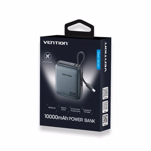 POWER BANK USB 10000MAH 35W/MINI GRAY FHEH0 VENTION
