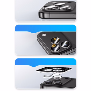 Закалённое стекло Benks Glass Warrior Lens Protector на камеру для iPhone 17 Pro/17 Pro Max (линз 3 штуки) прозрачное