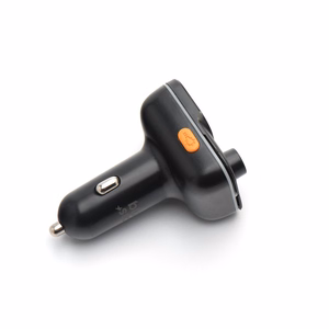 Melns automašīnas raidītājs Blue Star Wave L3 ar RGB dekoratīvo apgaismojumu, 1 × USB-C, 2 × USB, 20 W