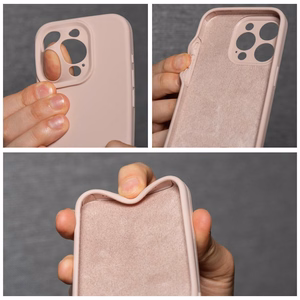 Silikona 2 mm viedtālruņa apvalks iPhone 16 Pro Max, smilšu rozā