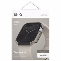 Uniq apvalks Valencia Apple Watch Series 46mm sudraba/titāna sudraba