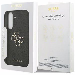 Guess Big 4G Classic Logo viedtālruņa apvalks Samsung Galaxy S25 FE - melns