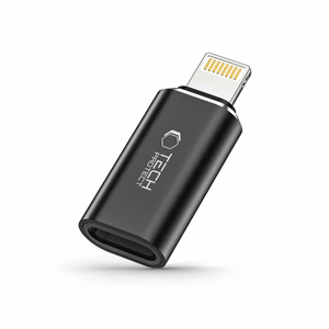 Tech-Protect UltraBoost Lightning (spraudnis) / USB-C (ligzda) adapteris - melns