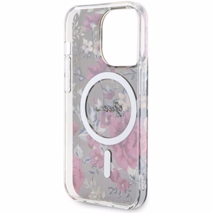 Guess GUHMP14LHCFWSA iPhone 14 Pro 6.1" zaļš/zaļš cietais apvalks Ziedu MagSafe
