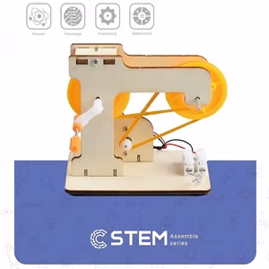 Wooden Assembly Kit "Hand-Crank Power Generator", STEM Educational Toy