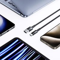 Tech-Protect UltraBoost USB-C / USB-A kabelis 66W 6A 0.25m - pelēks