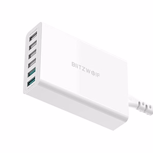 Зарядное устройство 6x USB Blitzwolf BW-S15, QC 3.0, 60 Вт (белое)