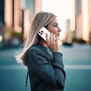 Liavec Spīdīgs Magnētiskais Caurspīdīgs viedtālruņa apvalks Iphone 16 Pro Max balta