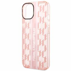 Viedtālruņa apvalks Karl Lagerfeld KLHCP14MHKLSPCP iPhone 14 Plus 6.7\" rozā / rozā Mono Vertical Stripe