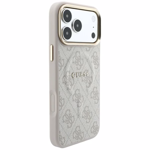 Guess Embossed 4G Classic MagSafe maciņš modelim iPhone 17 Pro Max / 18 Pro Max – krāsa: rozā