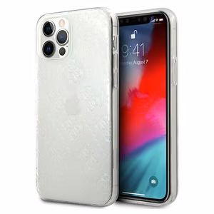 Guess GUHCP12M3D4GTR iPhone 12/12 Pro 6.1" transparent hardcase 4G 3D Pattern Collection