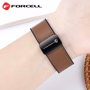 FORCELL F-DESIGN FS20 magnētiskā ekoloģiskās ādas siksniņa SAMSUNG pulkstenim 22 mm brūna