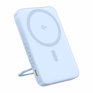 Внешний аккумулятор Baseus PicoGo с подставкой Qi2 5000 мАч 20W (синий)