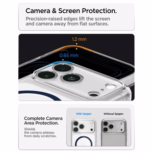 Spigen Ultra Hybrid MagSafe maciņš iPhone 18 Pro Max / 17 Pro Max, caurspīdīgs tumši zils