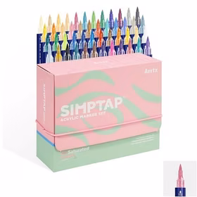 Akrila marķieru pildspalvas ARRTX Simptap, 48 krāsas