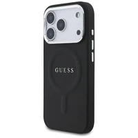 Guess Classic Logo Magnētiskais viedtālruņa apvalks iPhone 17 Pro - melns
