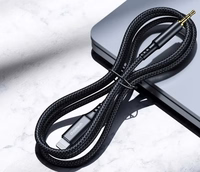 Choetech AUX009 Lightning / mini džeks 3,5 mm kabelis 2 m - melns