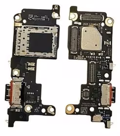 Flex Xiaomi 12T ar charging connector un microphone, SIM card contact original (service pack)