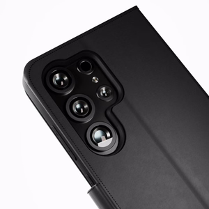 Puro atverams viedtālruņa apvalks ar maku Samsung Galaxy S25 Ultra - melns