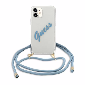 Guess GUHCP12SCRTVSBL iPhone 12 mini 5.4" zils/zils cietais apvalks Script Vintage