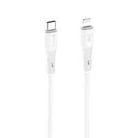 FORCELL F-ENERGY C346 kabelis Type C uz Lightning PD 3A 27W Silicone 1 m balts