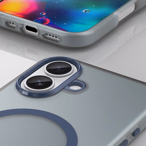 Magnetic Abrasive iPhone 17 Case Compatible with MagSafe - Matte Blue