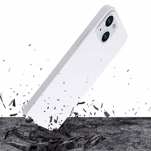 3mk Hardy Silikona Magnētiskais apvalks iPhone 15 - balta un sudraba