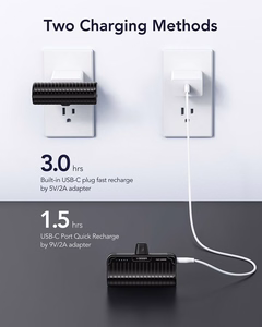 Внешний аккумулятор Veger PlugOn (W0558) PD QC3.0 3A 20W 5000 mAh со встроенным коннектором Type C чёрный