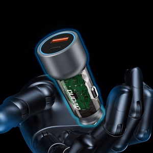 Dudao R4T 25W USB-A / USB-C Car Charger - Gray
