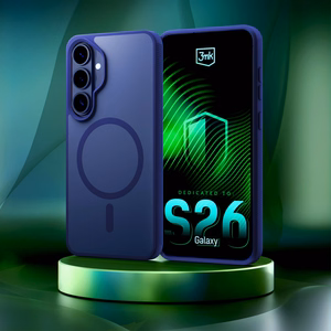 3mk Smoke MagCase zils – tālruņa vāciņš modelim Samsung Galaxy S26+