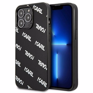 Karl Lagerfeld Allover viedtālruņa apvalks iPhone 13 Pro / iPhone 13 - melns