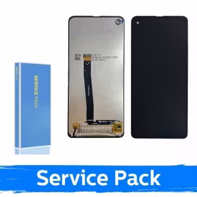 LCD Displejs Saderīgs ar Samsung G715 Xcover Pro Melns (Service Pack / Aftermarket)(NF version)